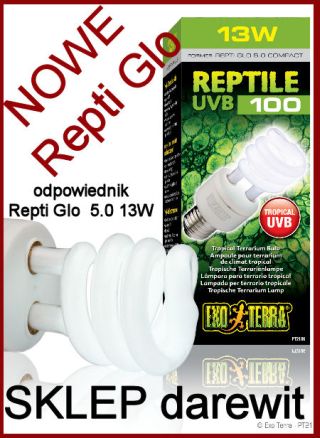 nowe Repti-Glo 5.0 13W- reptile UVB 100 13W Exo Terra - sklep darewit Warszawa