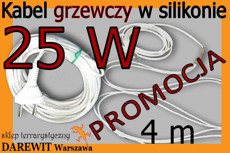silikonowy przewód grzewczy 25W Terra - sklep darewit Warszawa