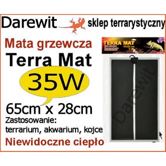 TERRA MAT Duża Mata grzewcza 35W 65x28cm do pionowego terrarium 