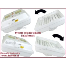 Rotacja jaj w inkubatorze Kwoczka 3 - pochylanie inkubatorem Rotacja jaj w inkubatorze Kwoczka 3 - pochylanie inkubatorem