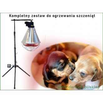 Kompletna-Lampa-ze-statywem-do-ogrzewania-szczeniat-miotu-kojca